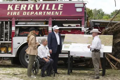 ‘How Do You Give Condolences?’ Trump Visits With Flood Victim Families in Texas