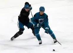 Michael Misa soaks in knowledge from Sharks icons, is steadfast in his goal